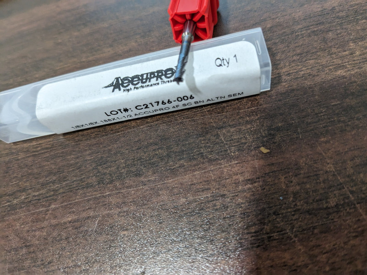 ACCUPRO Square End Mill: 3/32" Dia, 0.2790" LOC, 4 Fl 14883460