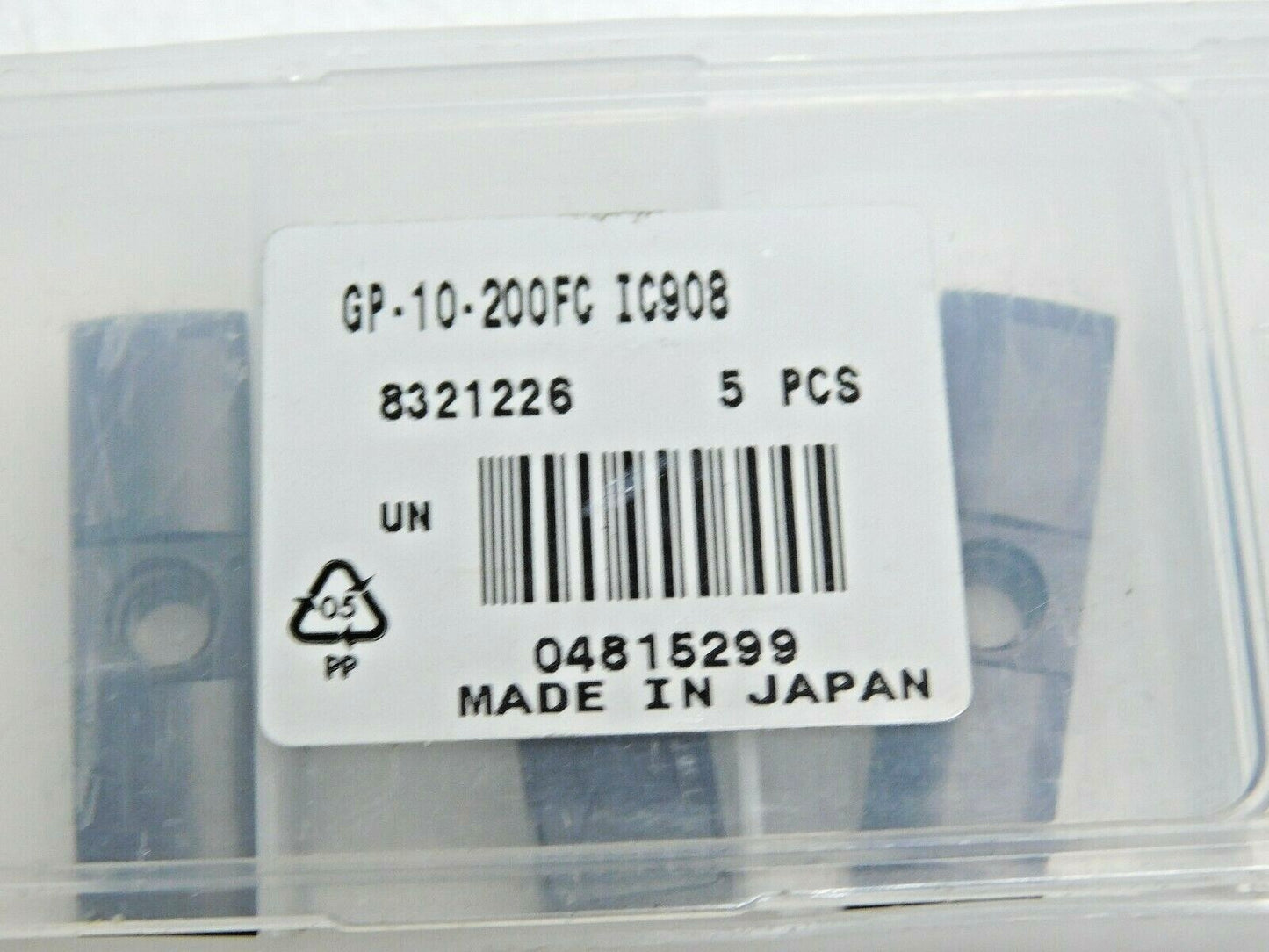 Iscar Carbide Indexable Drill Inserts GP-10-200FC Grade IC908 Qty 5 4815299
