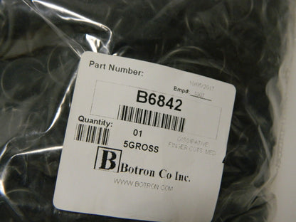Borton Black ESD Finger Cots 7in Medium Approx. 700 B6842
