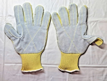 QTY 12 MCR SAFETY Leather Coated Gloves Cut/Puncture Resistant Large 9686L