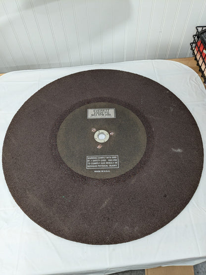 EVERETT Cutoff Wheel: Type 1 (01/41), 26" Dia, 7/32" Thick, 1" Hole 232OFG