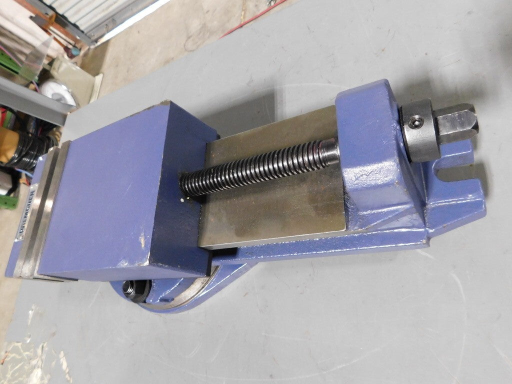 PALMGREN Machine Vise:Swivel 6"Jaw Width 6"Opening INCOMPLETE/DAMAGED 9626603