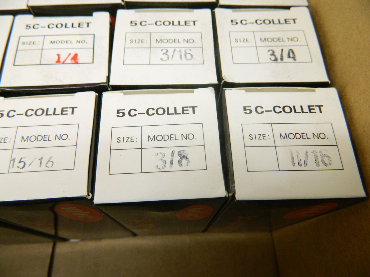 5C Collet Set: 16 Pc, 1/16 to 1-1/8 Capacity INCOMPLETE 230-8018
