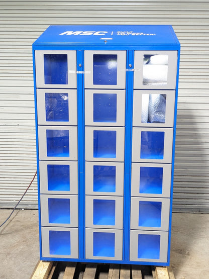 Supply Point LockerSense Clear Front Security Locker 79 x 43 x 20 USED NO KEYS