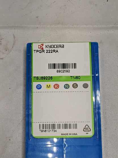 KYOCERA Turning Insert: TPGR222RA TN60, Cermet Qty 10 TSJ89226