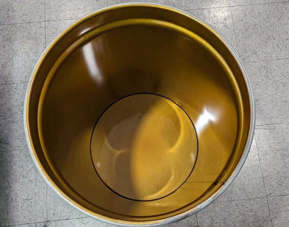 Justrite 30 Gal Cease-Fire Waste Receptacle Safety Drum Gray CAN ONLY 26014