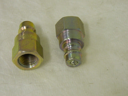 Parker Snap-Tite Valved Steel Nipple 1/4" 4600 PSI QTY 2  61N4-4F