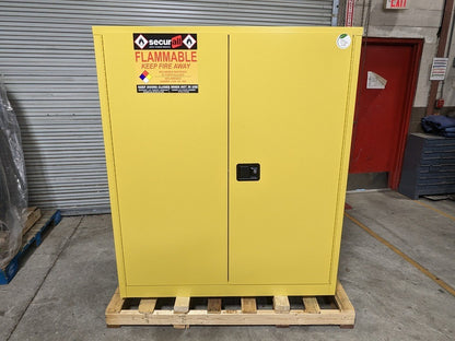 Securall Vertical Drum Storage Cabinet 120 Gal. Capacity V1110 Scratch N Dent