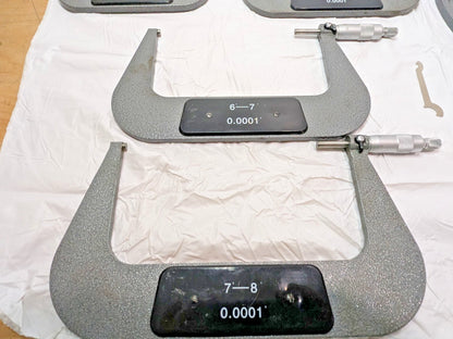 12 PCS Mechanical Outside Micrometer Set 0 - 12" Range W/O Standards INCOMPLETE