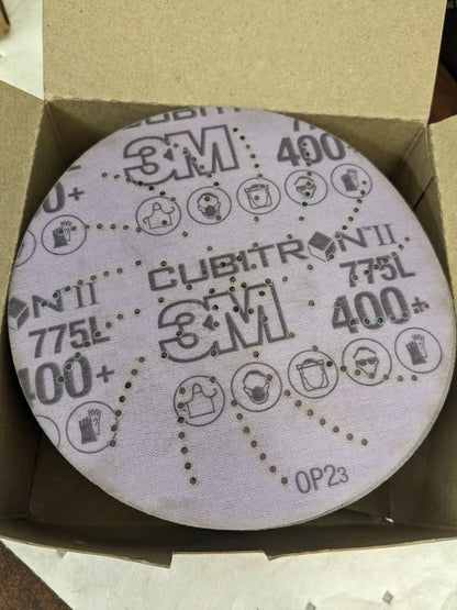 3M Hook & Loop Disc: 5" Disc Dia, 400 Grit, Non-Woven, Ceramic 7100145404
