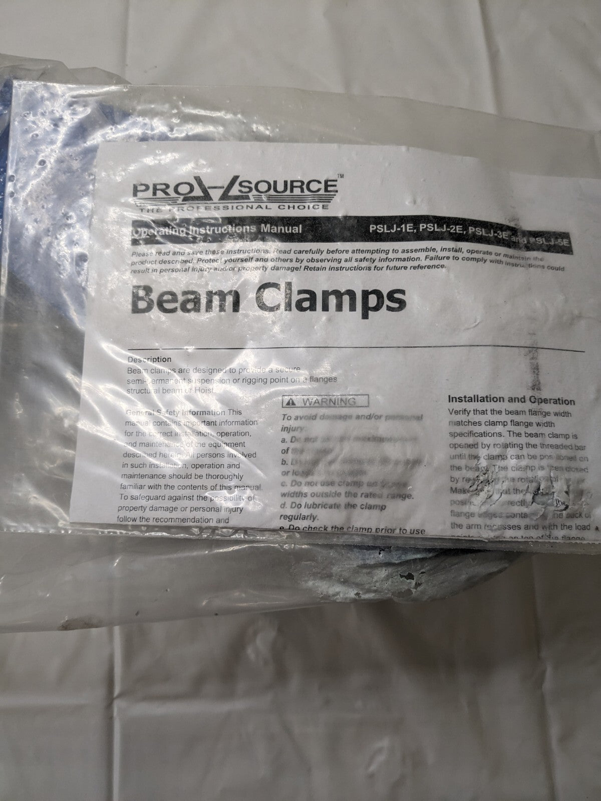 PRO-SOURCE 10,000 Lb Capacity Beam Clamp 3.6 to 12.2" Grip PSLJ-5E