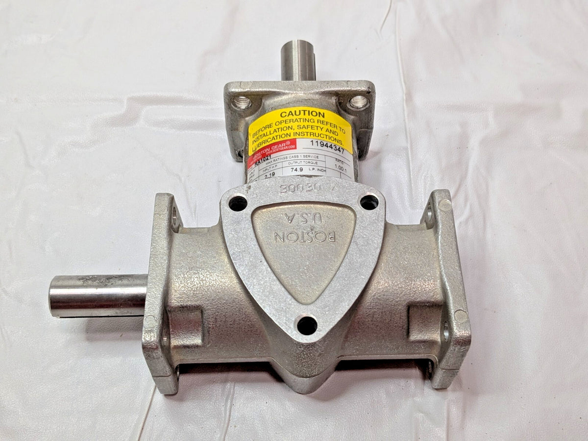 Boston Gear 2-Way Shaft Spiral Bevel Gear Drive 1:1 2.19 Input HP RA1021