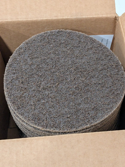 MERIT Hook & Loop Disc 7" Dia NonWoven Aluminum Oxide Qty 25 117597321