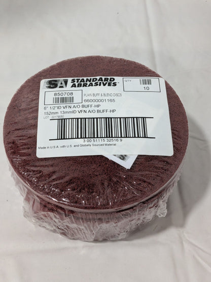 SA Deburring Disc: 6" Dia, 1/2" Hole, Very Fine Grade Qty 10 7000046748