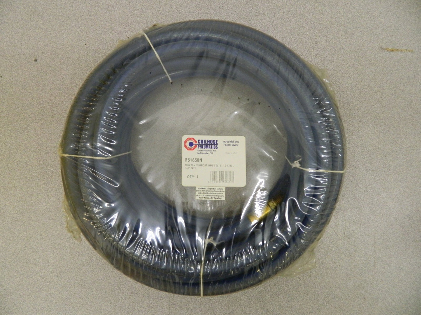 Coilhose Pneumatics 5/16" Hose ID 1/4" MPT Fitting 50' Length R51650N