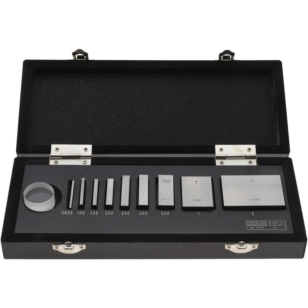 SPI Gage Block Set 9 Blocks 1 Flat 0.0625 to 2'' Range Grade AS-1 11-3