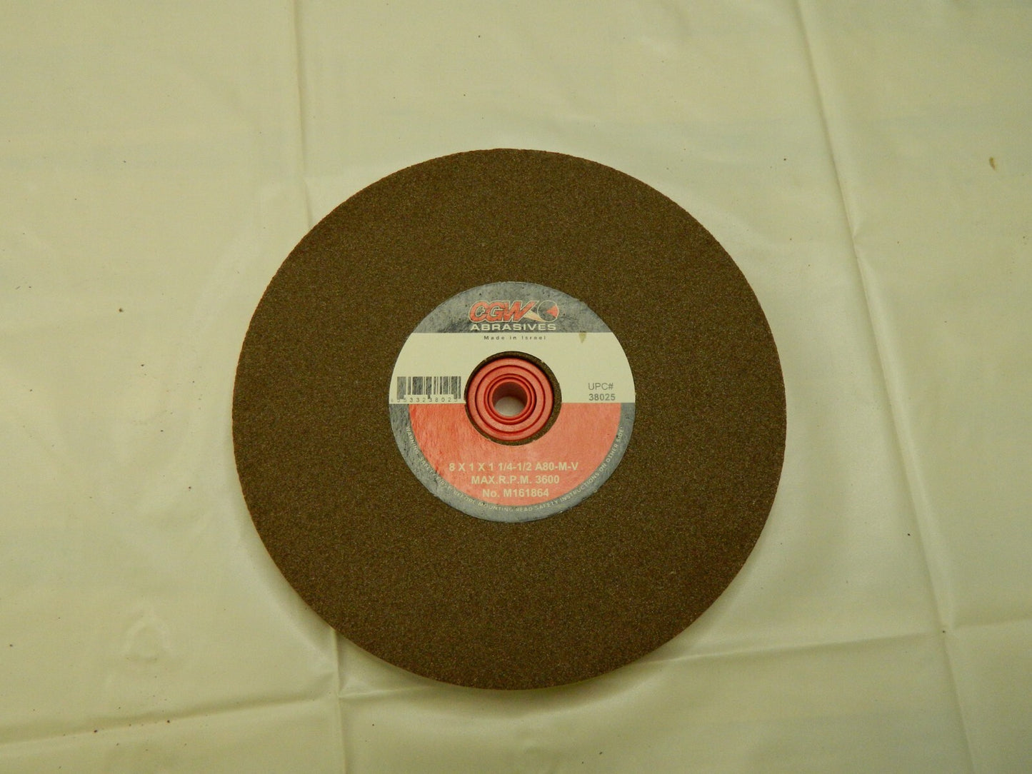 CGW ABRASIVES Grinding Wheel 8 Dia, 1 Thick, 1-1/4 Hole Dia 38025