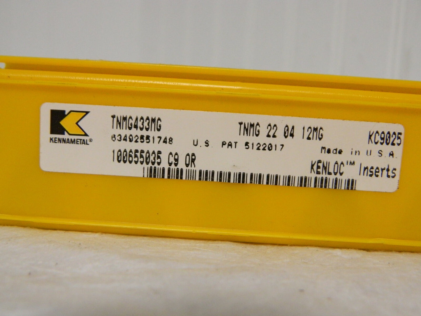 Kennametal Carbide Turning Inserts TNMG433MG Grade-KC9025 Qty 5  63492551748