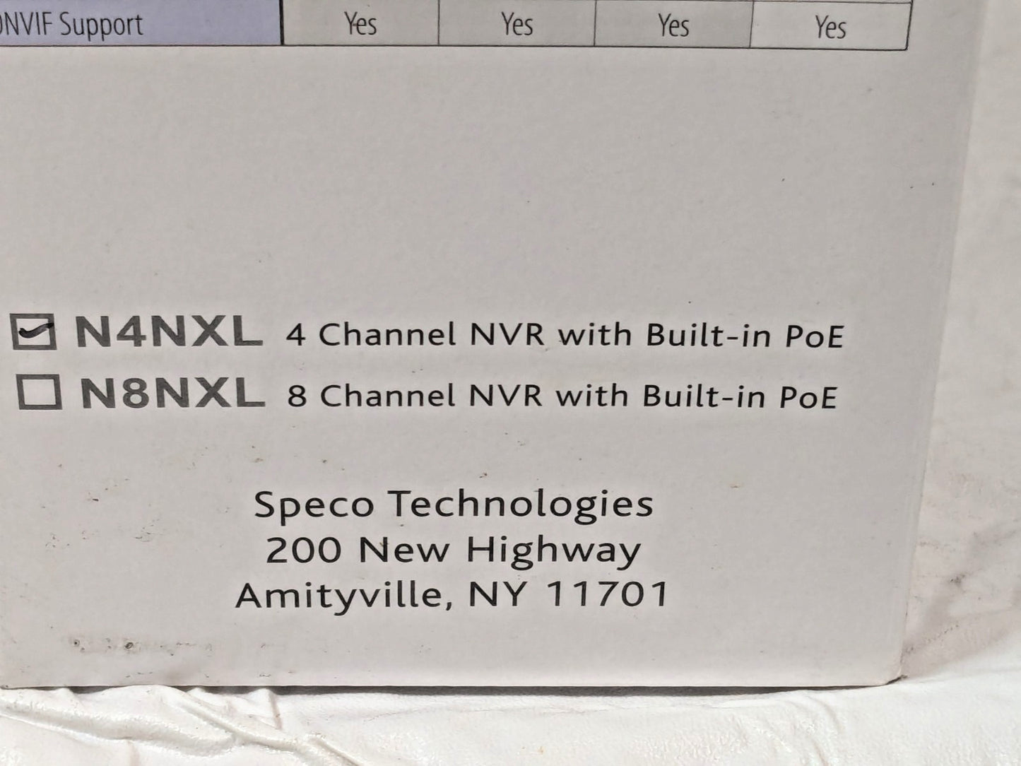 Speco 4-Channel Plug/Play Network Video Recorder w Built-In PoE 1TB N4NXL1TB