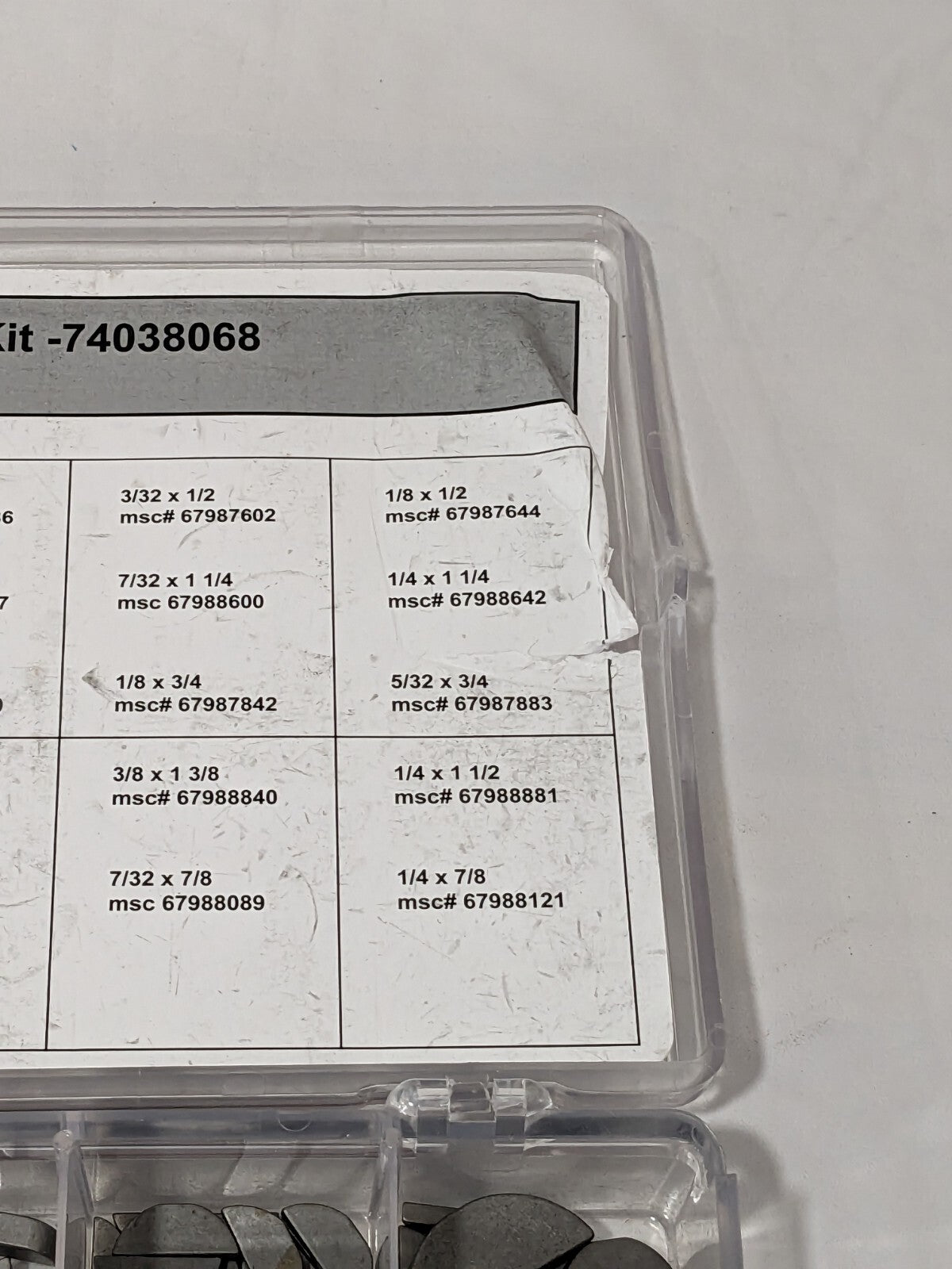 350 Piece Woodruff Keys & Keyway Assortment K25002050