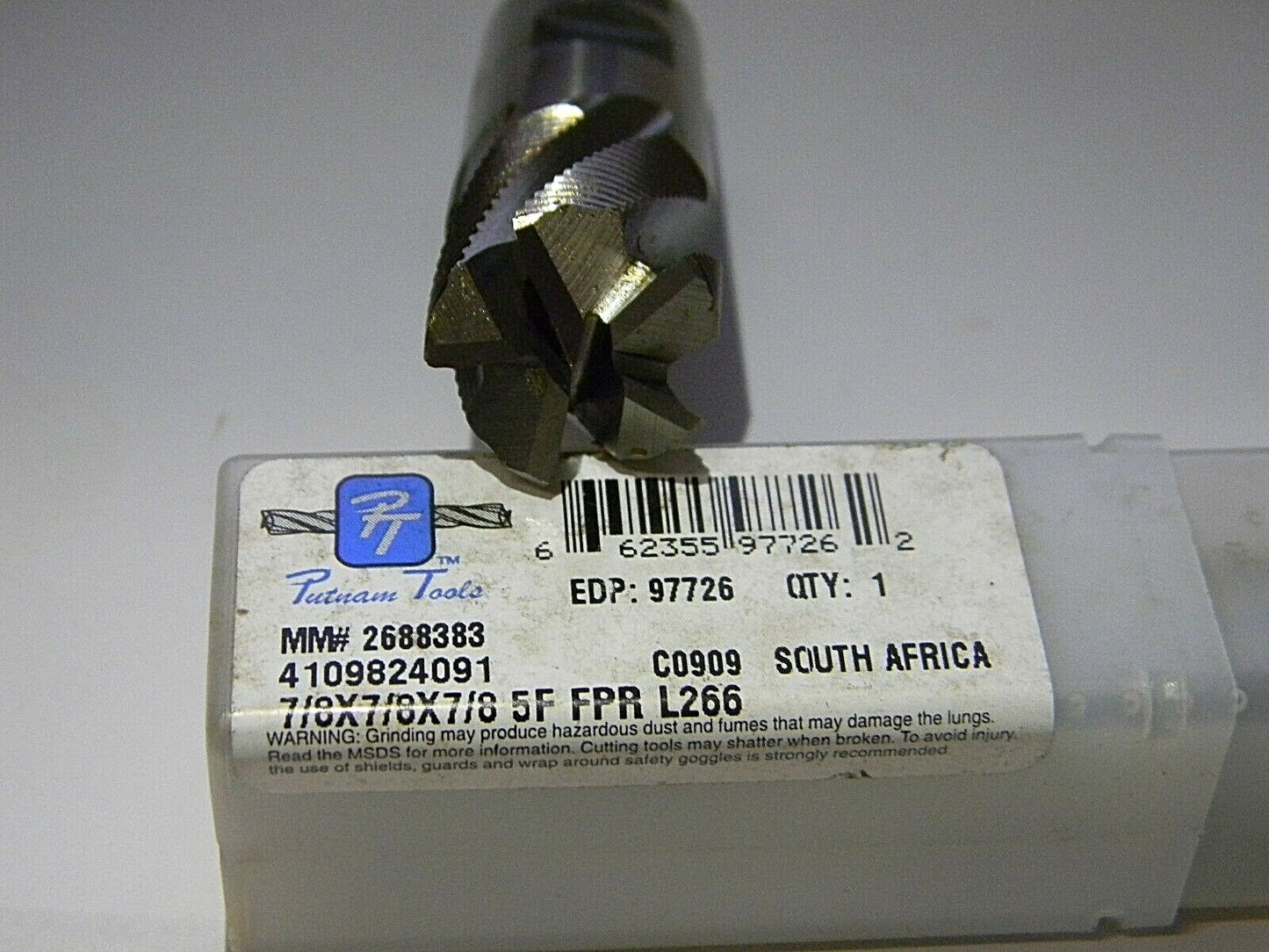 Putnam Tools  7/8" Diam 7/8" LOC 5 Fl Square End Mill  97726