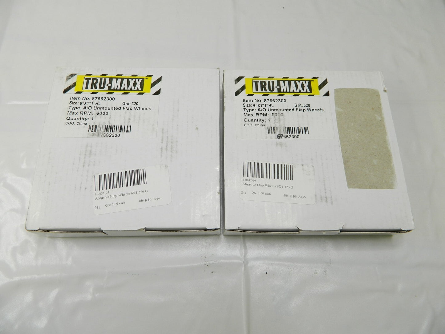 TRU-MAXX 6 x 1" 320 Grit Aluminum Oxide Unmounted Flap Wheel Qty 2 87662300