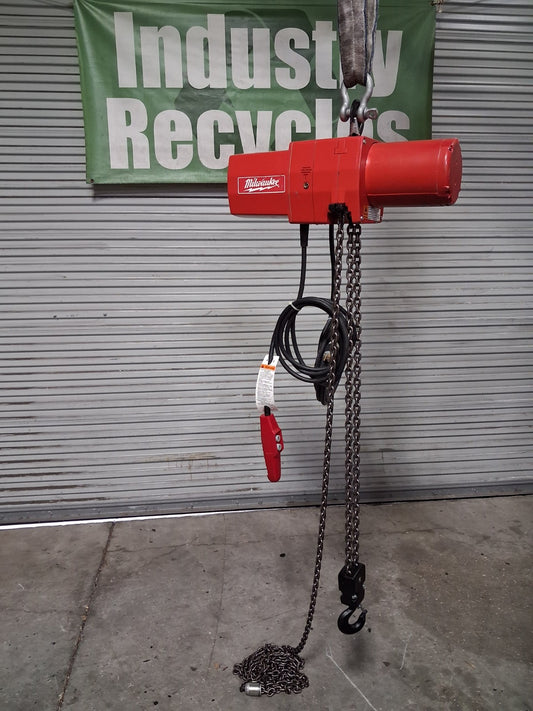 Milwaukee Electric Chain Hoist 2 Ton Cap 10 Ft Lift 115/230v 9572 Parts / Repair