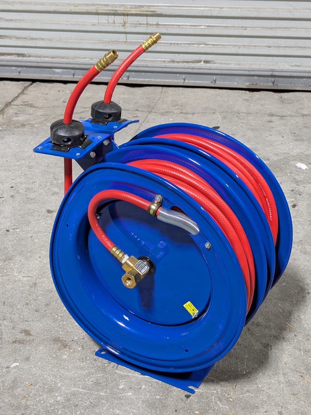 CoxReels Retractable Dual Hose Reel 50 Ft x 3/8 In C-LP-350-350 Scratch N Dent