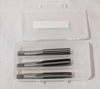 Hertel 3 Pc Tap Set: 1/2-20 UNF, 4 FL, High Speed Steel, Bright Finish 02385391