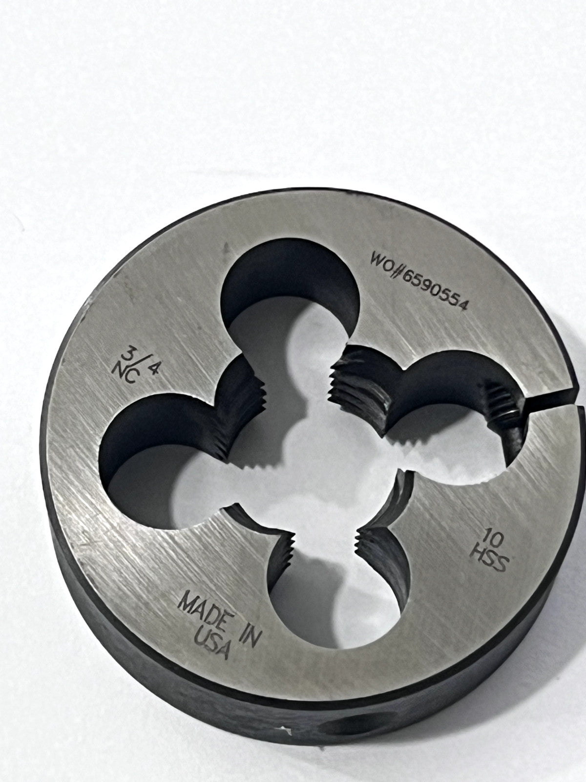 Round Die: 3/4-10, 2" OD, High Speed Steel 03695517