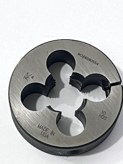Round Die: 3/4-10, 2" OD, High Speed Steel 03695517