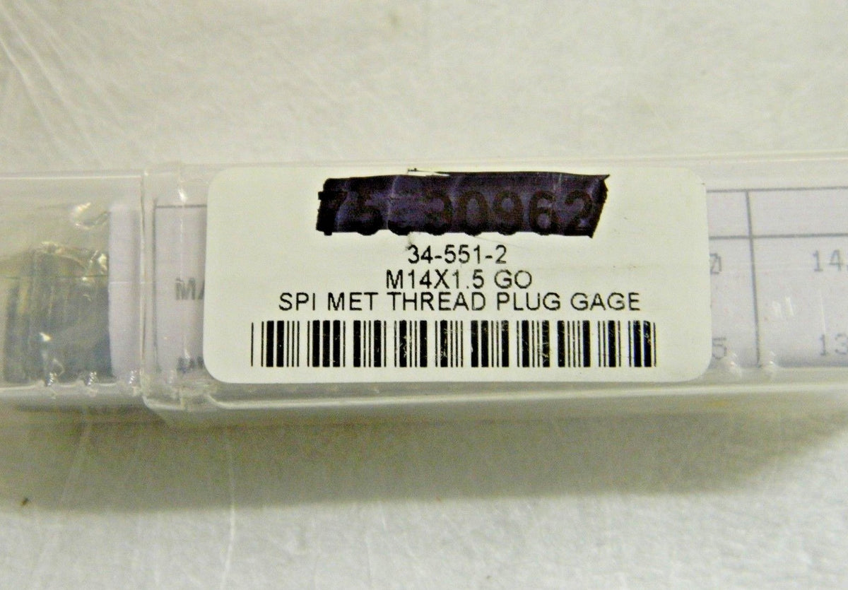 SPI Single End Plug Thread Go Gage M14x1.5 6H 34-551-2
