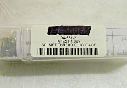 SPI Single End Plug Thread Go Gage M14x1.5 6H 34-551-2