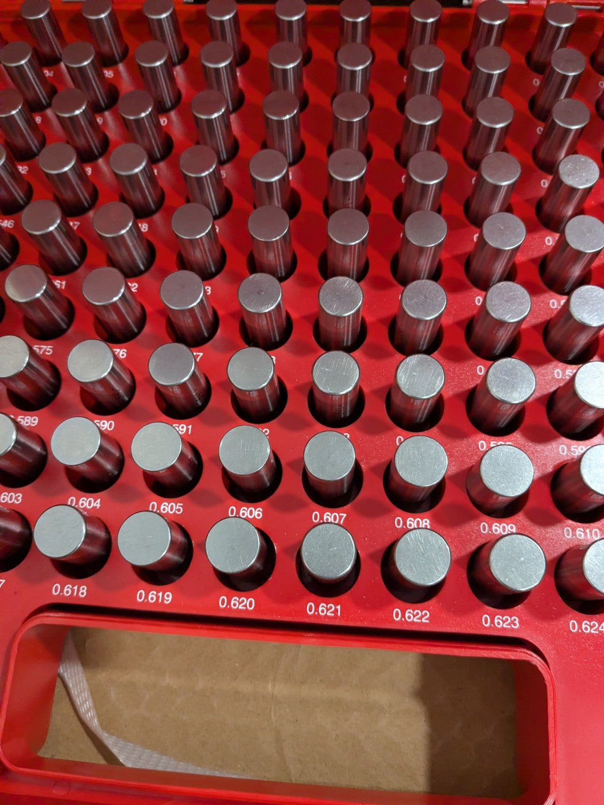 Class ZZ Plug Gage Set: 0.501 to 0.625" Range, 125 Pc 616-81316