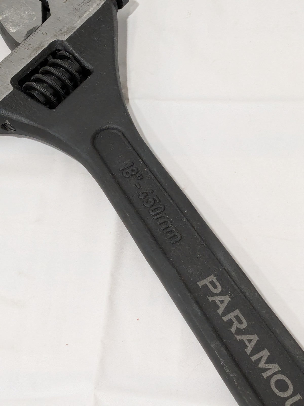Paramount Black Oxide 18" Adjustable Wrench: 2-1/16" Jaw Capacity PAR-
