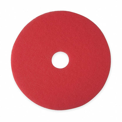 AbilityOne Floor Pad, Red Spray Buffer 5100, 16" Diameter Box of 5 7910015133314