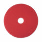 AbilityOne Floor Pad, Red Spray Buffer 5100, 16" Diameter Box of 5 7910015133314