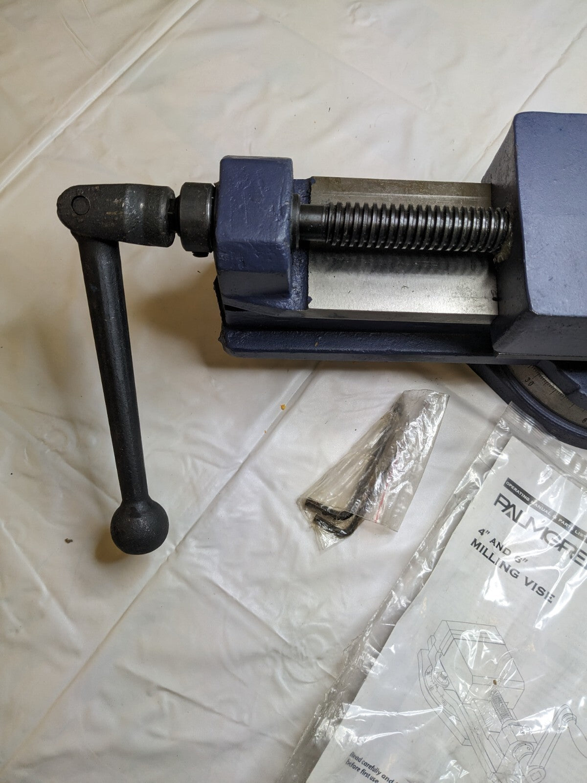 PALMGREN Machine Vise: 4" Jaw Width, 4" Jaw Opening, Swivel Base PARTS/Repair