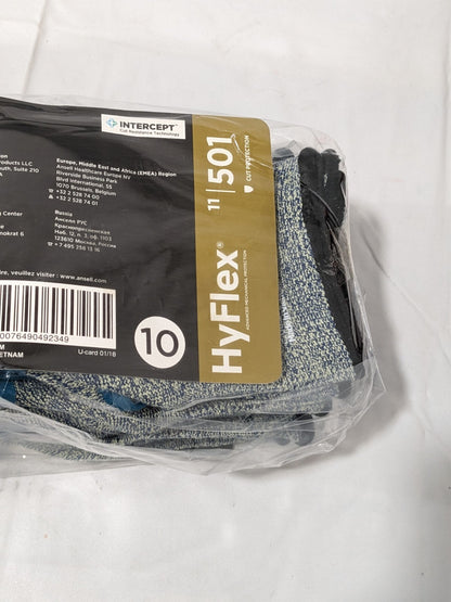 HyFlex 11-501 Nitrile Foam Coated Stretch Lined Gloves Sz 10 12 Pairs 205659