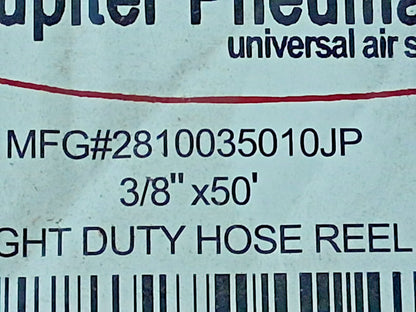 Jupiter Pneumatics Hose Reel with Hose 3/8" ID Hose x 50Ft 2810035010JP