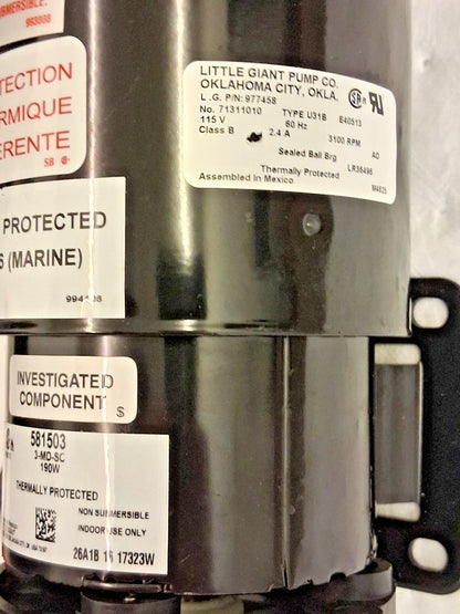Little Giant Pumps Magnetic Drive Pump 581503