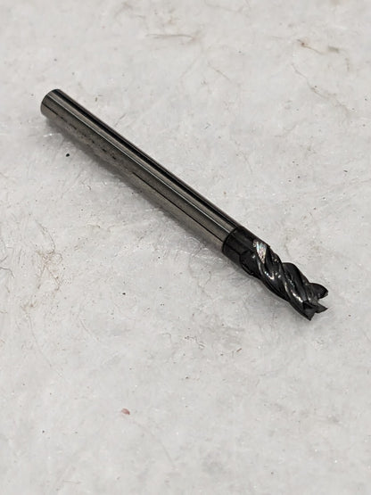 ACCUPRO Corner Chamfer End Mill: 1/8" Dia, 1/4" LOC, 4 FL Qty 3 84328061