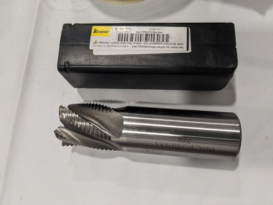 Roughing End Mill: 1" Dia, 5 Flute, Single End, Cobalt 724-2254