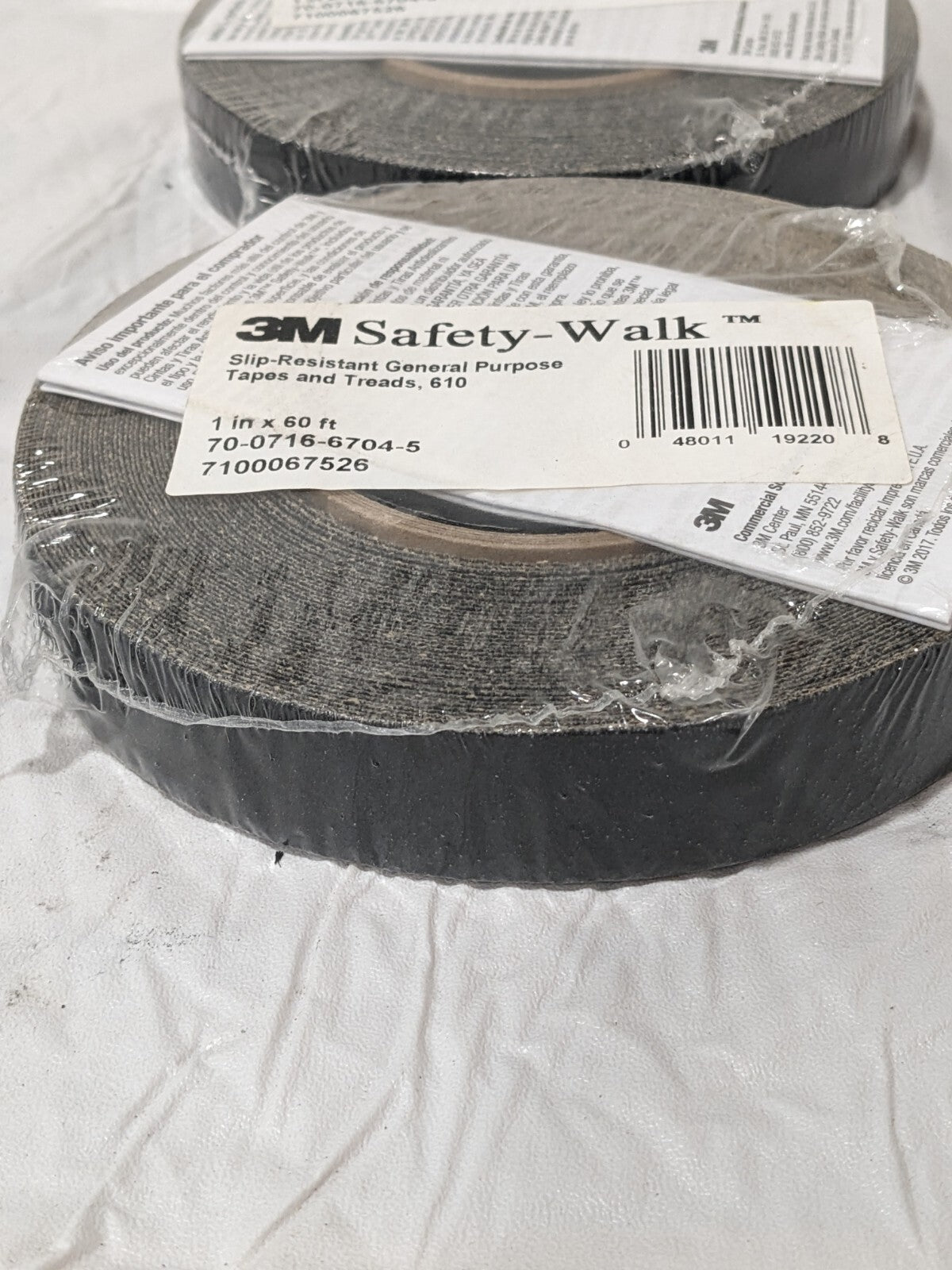 3M Floor &amp; Aisle Marking Tape: 1" Wide, 60' Long, Vinyl Qty 2 7100