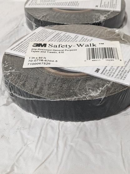 3M Floor &amp; Aisle Marking Tape: 1" Wide, 60' Long, Vinyl Qty 2 7100