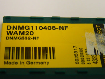 Walter Carbide Inserts DNMG332-NF Grade WAM20 Qty. 10 5025317