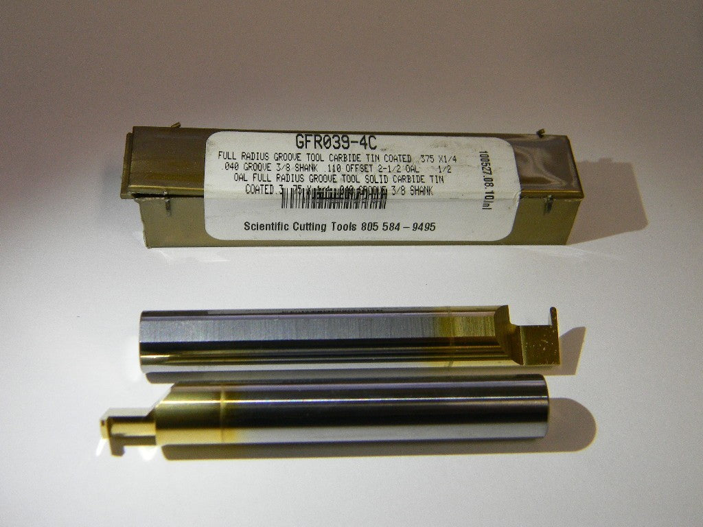 Scientific Cutting Tool Full Radius Cutters 2Pk .375" Carbide GFR039-4C