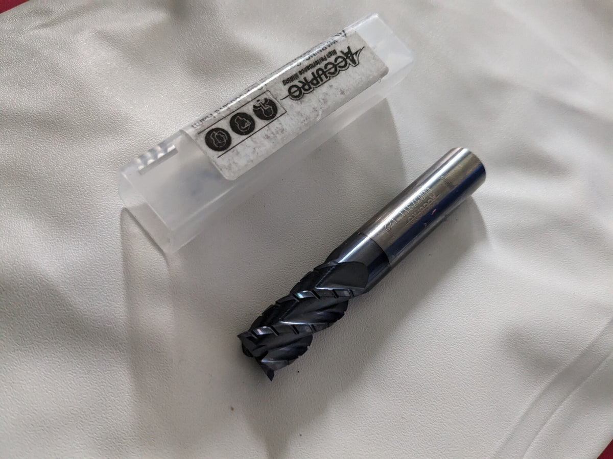 Accupro Roughing &amp; Finishing End Mill: 1/2" Dia, 4 Fl 12184992