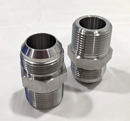 PARKER Stainless Steel 1" Flared Tube to 1"11-1/2 NPTM Adapter  2 Pack