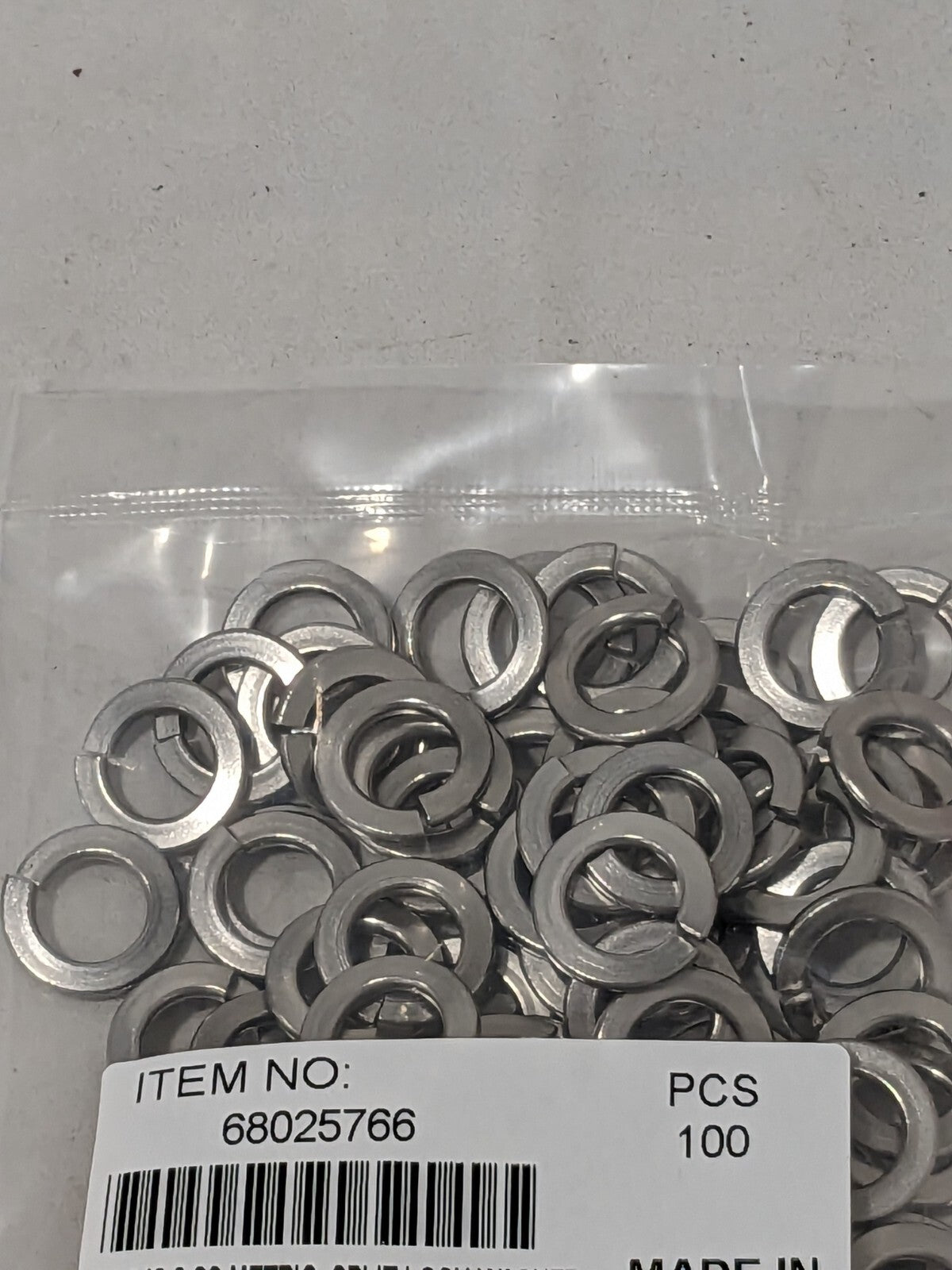 Stainless Steel Split Lock Washer M10 Screw 10.2mm ID 18-8 Qty 100 68025766